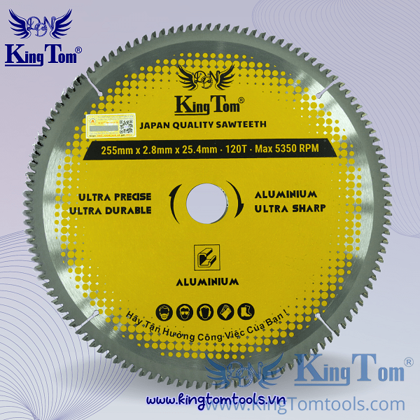 Lưỡi Cắt Nhôm 255-120 Răng KingTom Vàng